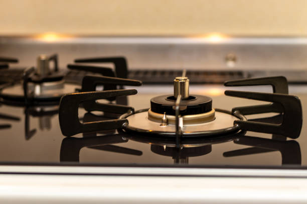 istock Gas burner on the cooktop 1360452806