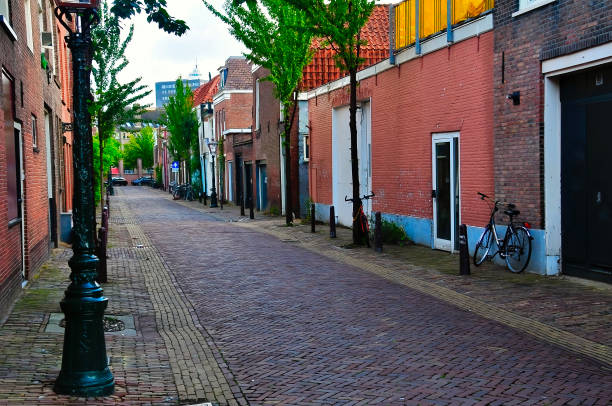istock Empty alley in Leiden, Netherlands 1360453356
