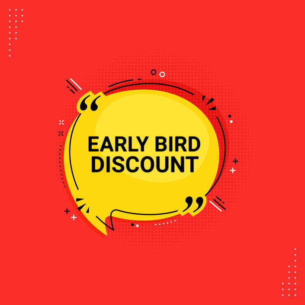 Early bird get deal sign banner vector graphic Early bird get deal sign banner vector graphic the early bird catches the worm stock illustrations