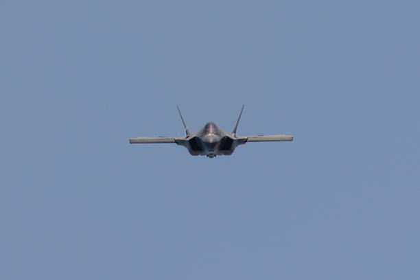 istock Close  view of a F-35A approaching 1360455074