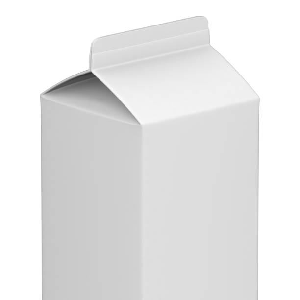Milk box Milk box isolated on white background. 3D Illustration. milk bottle milk bottle empty stock pictures, royalty-free photos & images