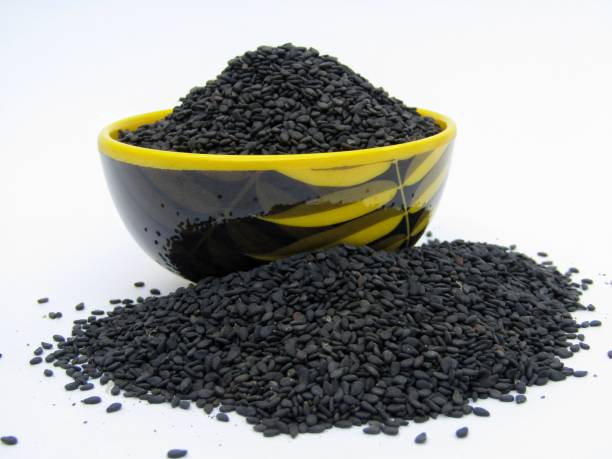istock Black sesame seeds in a bowl 1360466618