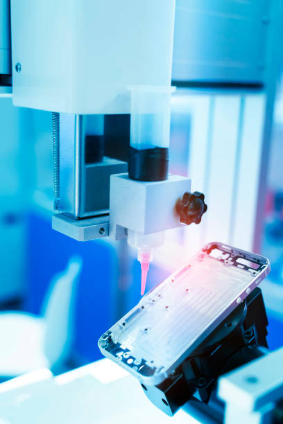istock High precision and technology of nozzle device and needle of automatic glue dispenser machine (glue injection) for mobile phone 1360470457