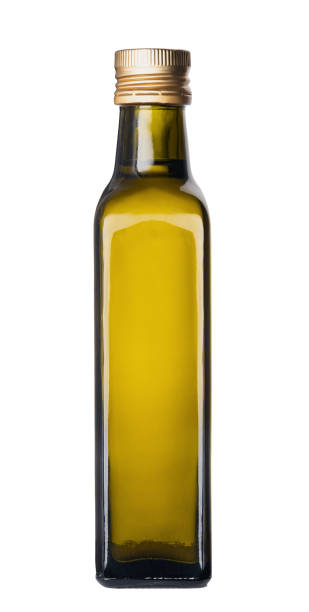 istock Olive oil bottle isolated on white background 1360475235