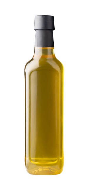 istock Olive oil bottle isolated on white background 1360475322