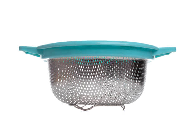 istock aluminum colander sieve stand with legs and blue border on white background 1360479083