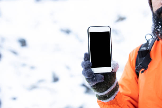 istock Bearded man ice snow winter stock photo 1360482325
