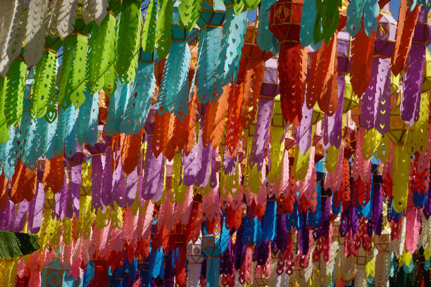 istock colorful hanging  paper lantern 1360487295