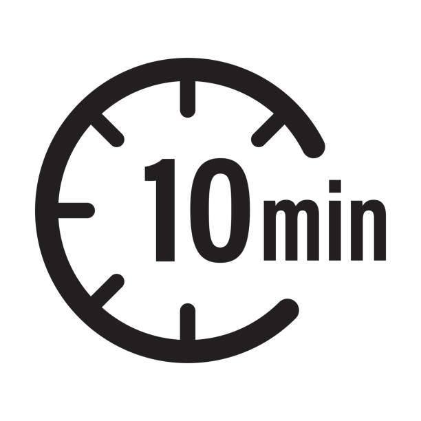 10 minute timer countdown icon vector for graphic design, logo, website, social media, mobile app, UI illustration 10 minute timer countdown icon vector for graphic design, logo, website, social media, mobile app, UI illustration intermission stock illustrations