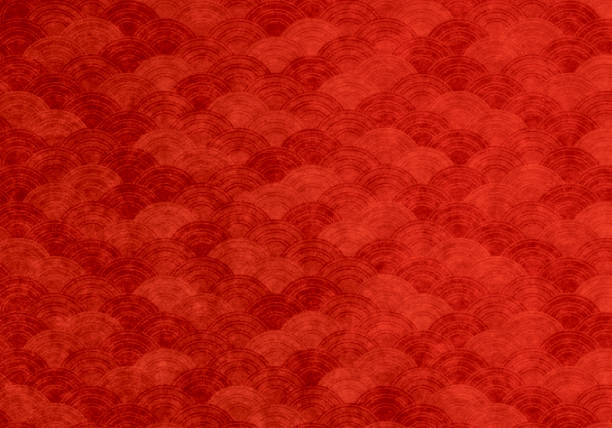 Red background of Japanese paper