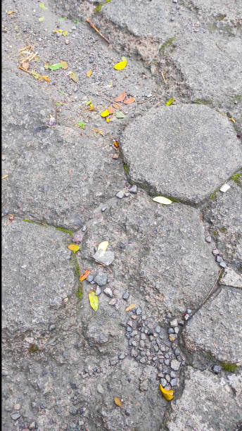 istock Damaged Paving block - stock photo 1360502376