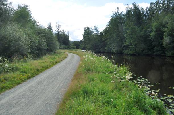 istock Path along the Nantes-Brest Canal 1360504104