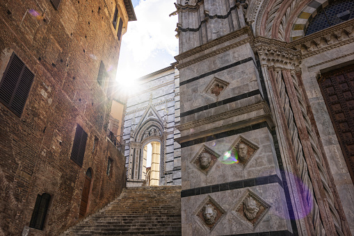 Traveling in Tuscany: the medieval town of Siena. Battistero di San Giovanni Battista