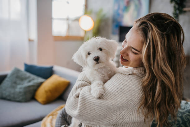 istock Woman loves her dog 1360506662