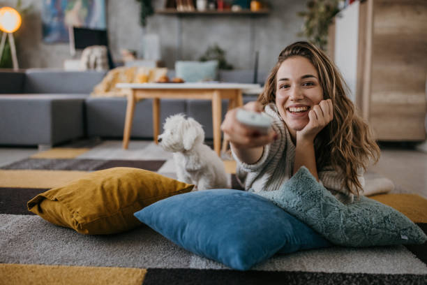 istock Best friends watching TV 1360511675