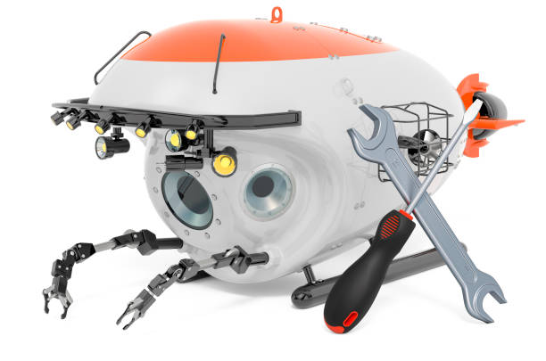 istock Repair and service of bathyscaphes concept. 3D rendering 1360512543
