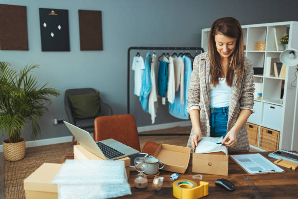 istock Young businesswoman working at her office 1360512766