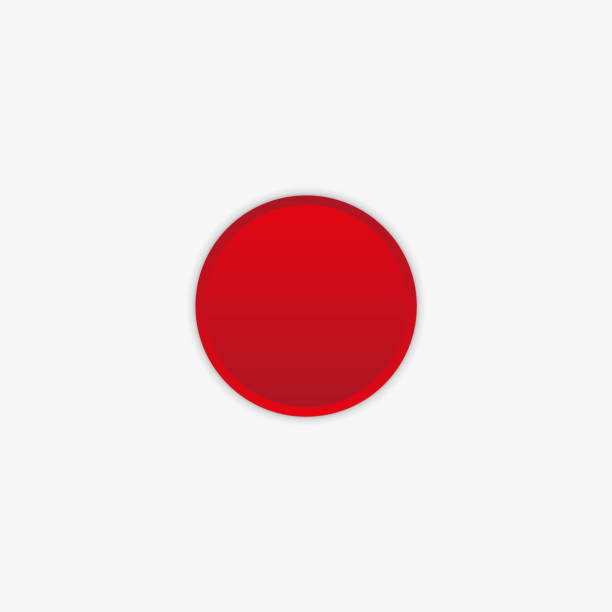 istock red volumetric button in neomorphism, neumorphism style. Designed for websites, mobile apps and other developers 1360513555