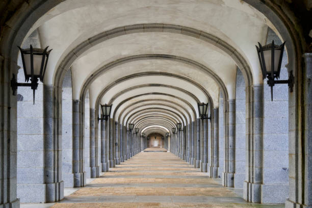 istock arched corridor in the valle de los caidos 1360518943