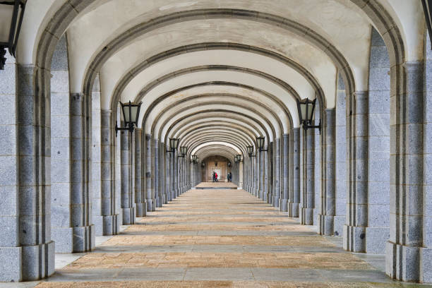 istock arched corridor in the valle de los caidos 1360518944