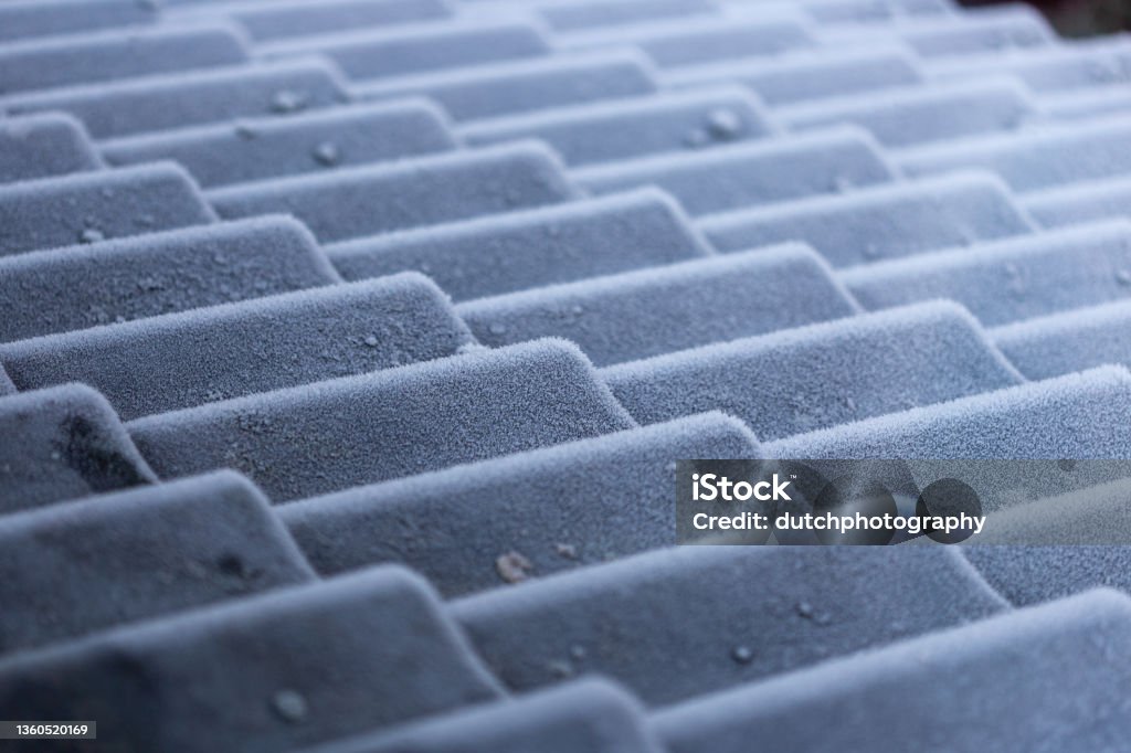 Abstracte achtergrond van sneeuw op een dak Winter picture with snow in the Netherlands Abstract Stock Photo