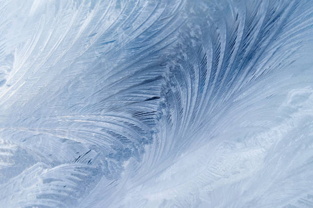 istock Background on frozen window glass 1360525952