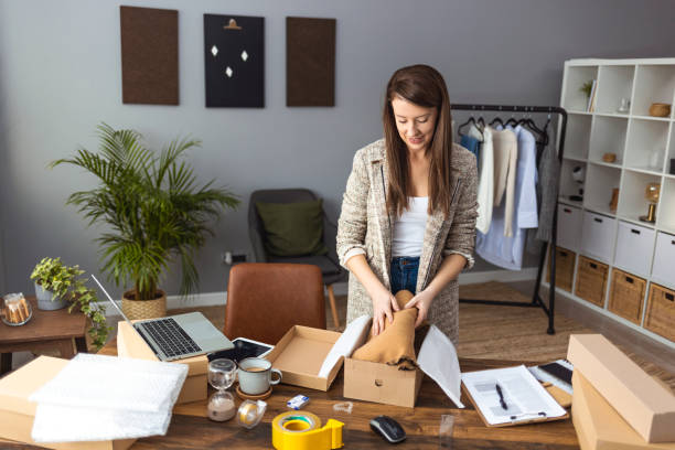 istock Online small business owner. 1360534615