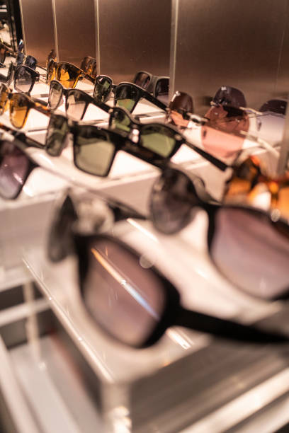 Rows of sunglasses on display