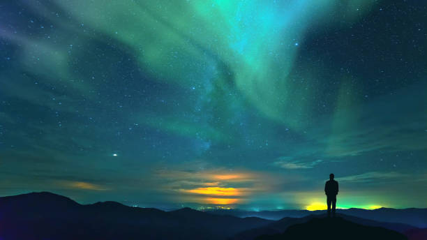 istock Norway mountains northern lights vacation 1360541423