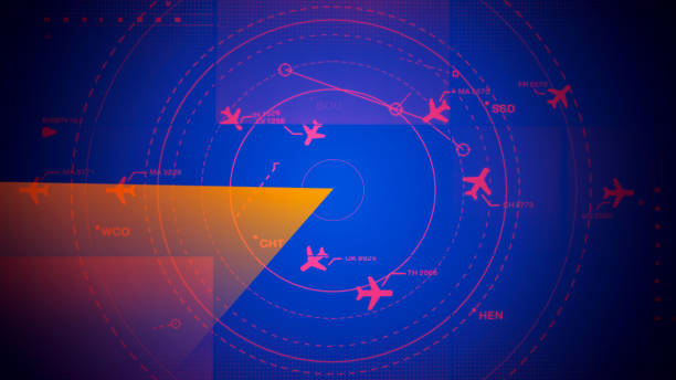 Simulation screen showing various flights for transportation and passengers.