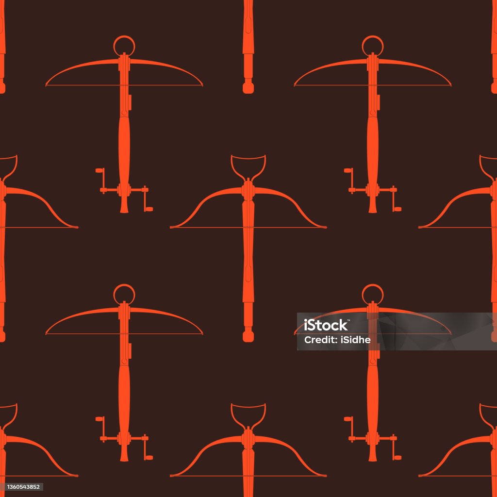 Crossbow Pattern Seamless Pattern With Ancient Crossbows Stock Illustration - Download ...