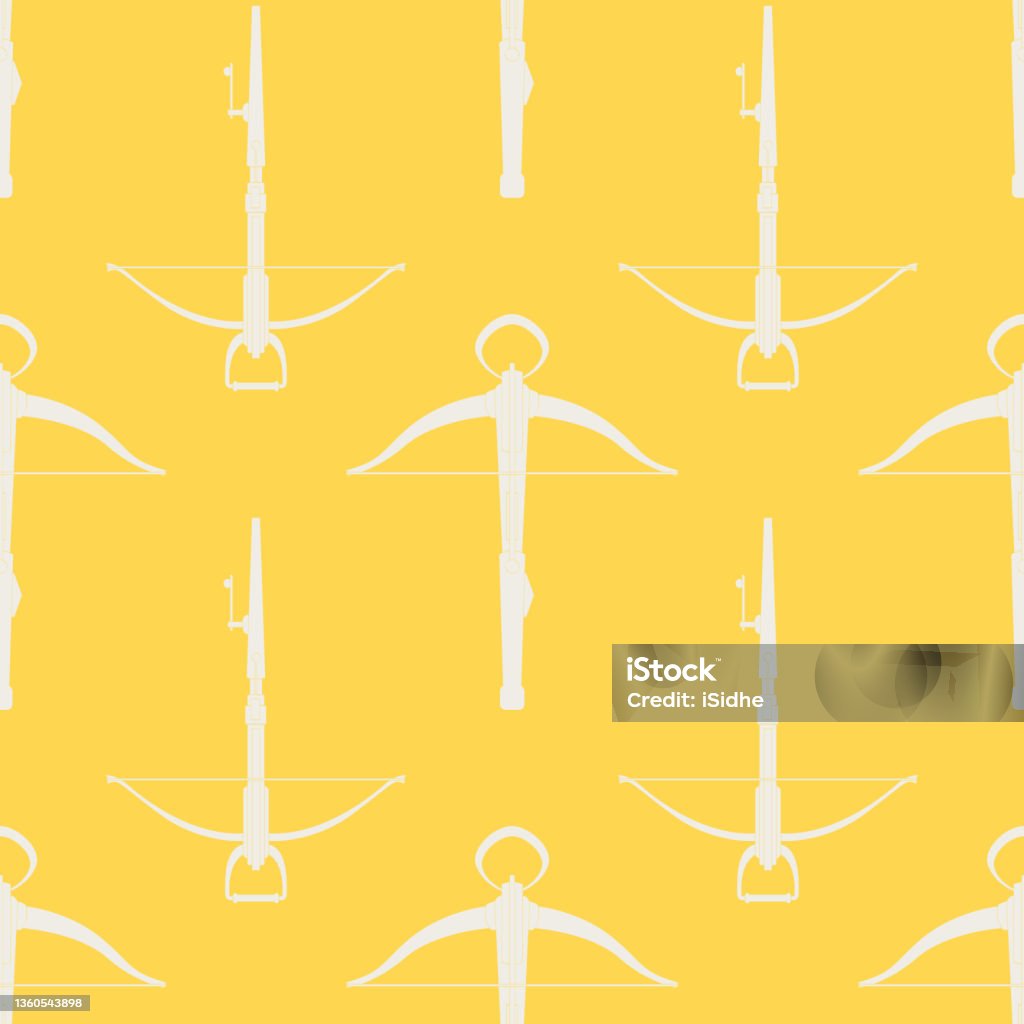 Crossbow Pattern Seamless Pattern With Ancient Crossbows Stock Illustration - Download ...