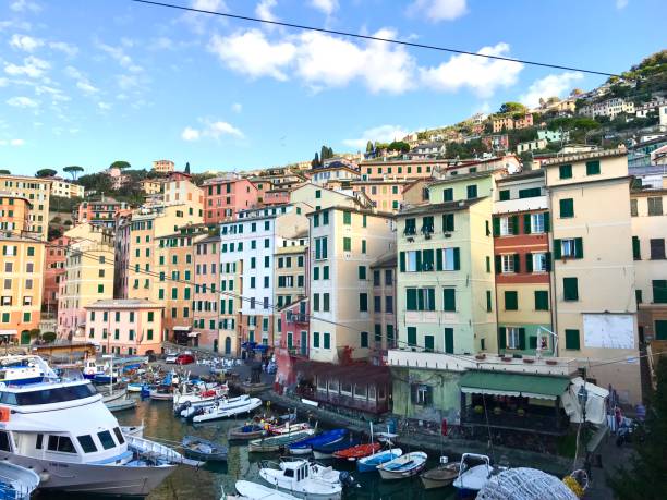 istock Brightly coloured Italian buildings 1360544884