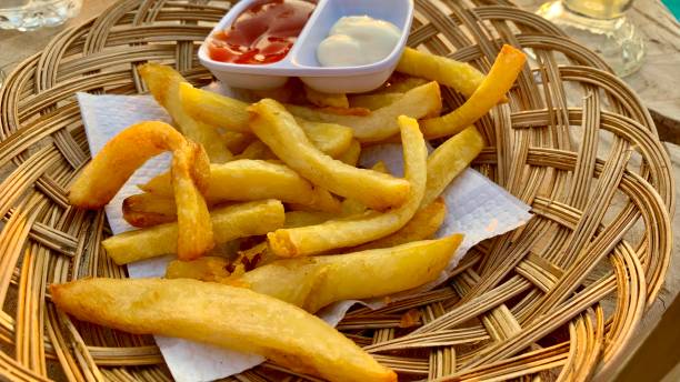 istock French fries with chilli sauce and mayonnaise 1360546575