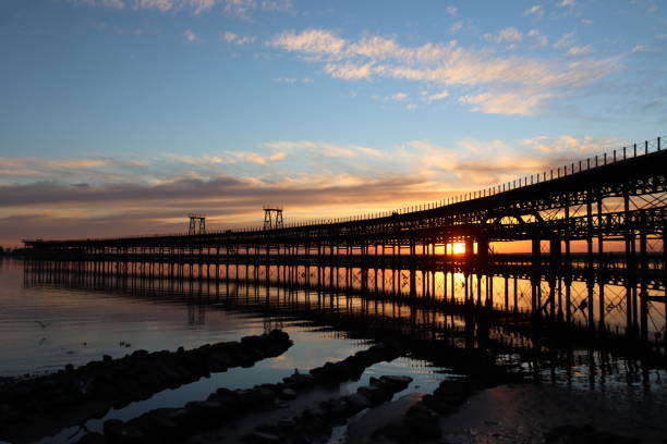 istock Muelle del tinto. Quay if the tinto. Sunset 1360556283