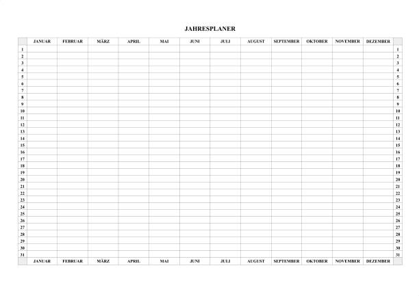 istock Yearly calendar 2022 schedule with empty cells to write. Planner 2022 in German 1360556505