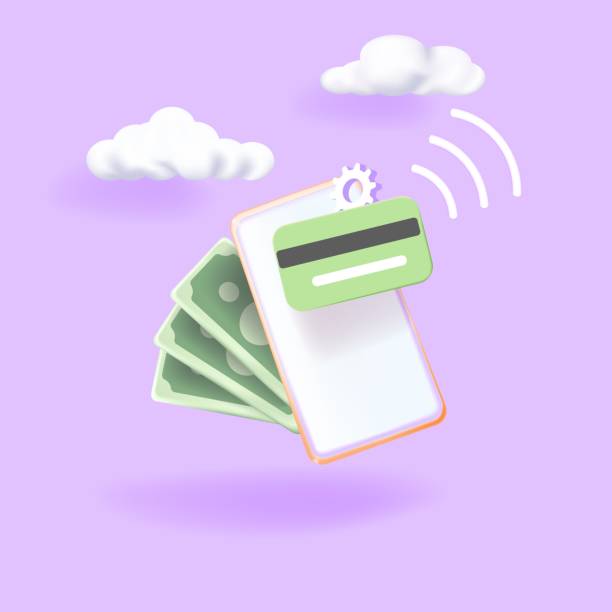 istock 3D Vector. The concept of a mobile smartphone with online payment. 1360559192