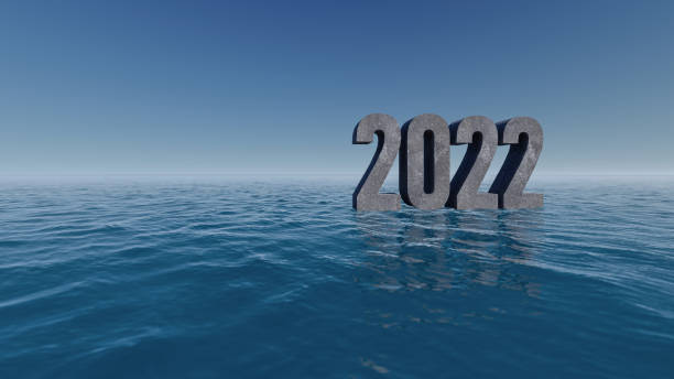 istock 3d rendering image of text 2022 on the floor 1360560414