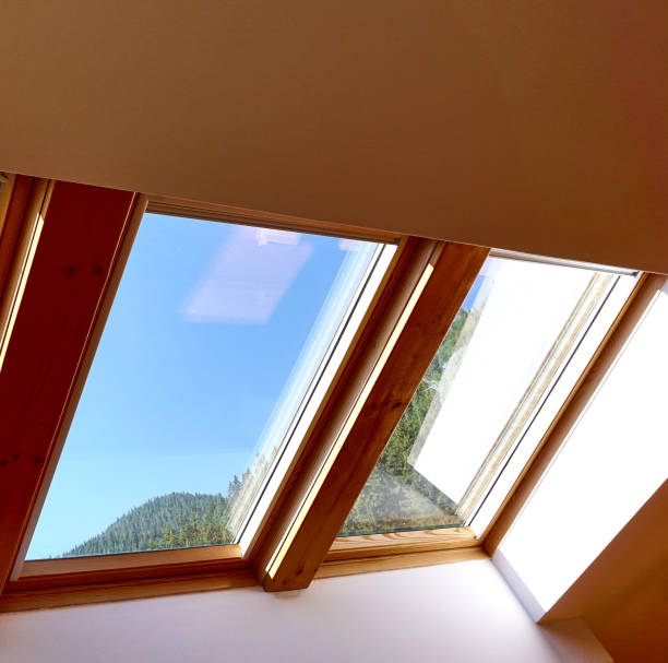 istock Roof skylight window in near plan 1360563899
