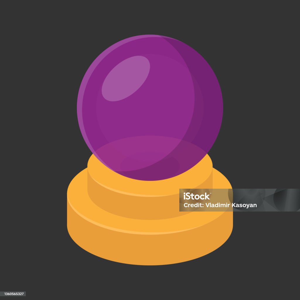 Magic Ball Vector Purple Magic Ball Vector Image Stock Illustration - Download Image Now ...