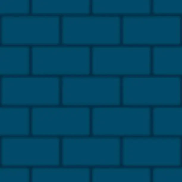 Vector illustration of Blue brick wall. Seamless pattern. Vector graphic drawing. Background. Texture.