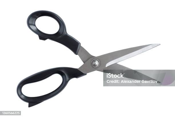Scissors Insulated On A White Background Scissors For Sewing And Needlework Closeup Sewing Equipment Stock Photo - Download Image Now