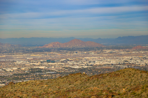 Sunset on the trails in South Mountain in Phoenix, Arizona