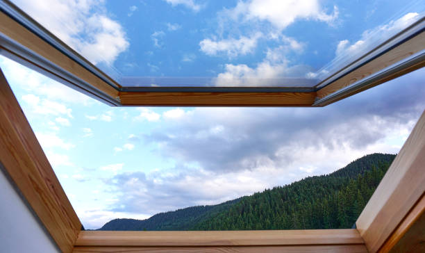 istock Roof skylight window in near plan 1360569154