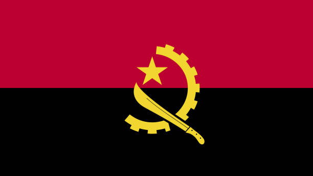 ilustrações de stock, clip art, desenhos animados e ícones de national flag of angola vector eps file - baia de luanda