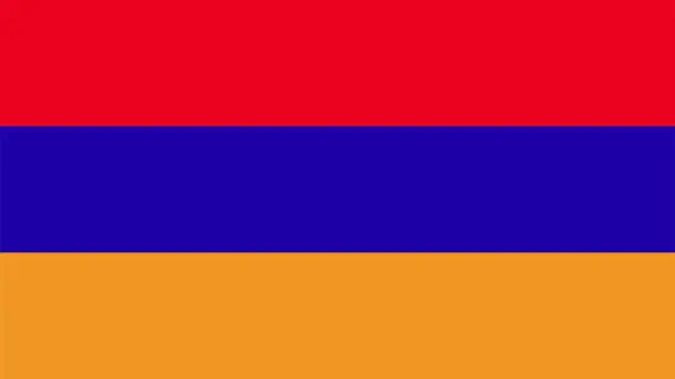 Vector illustration of National Flag of Armenia Eps Vector File