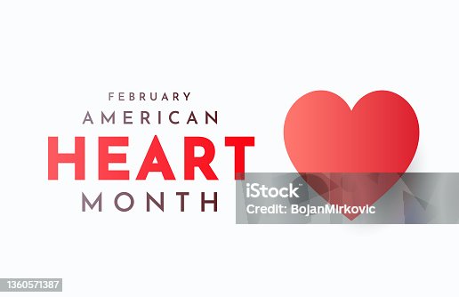 istock American Heart Month, February. Vector 1360571387