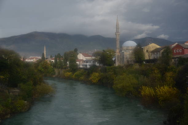 Mostar Bridge, Bosnia stock photo