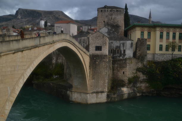 Mostar Bridge, Bosnia stock photo