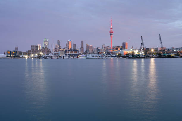 istock Shining Auckland city, sky tower. 1360586632